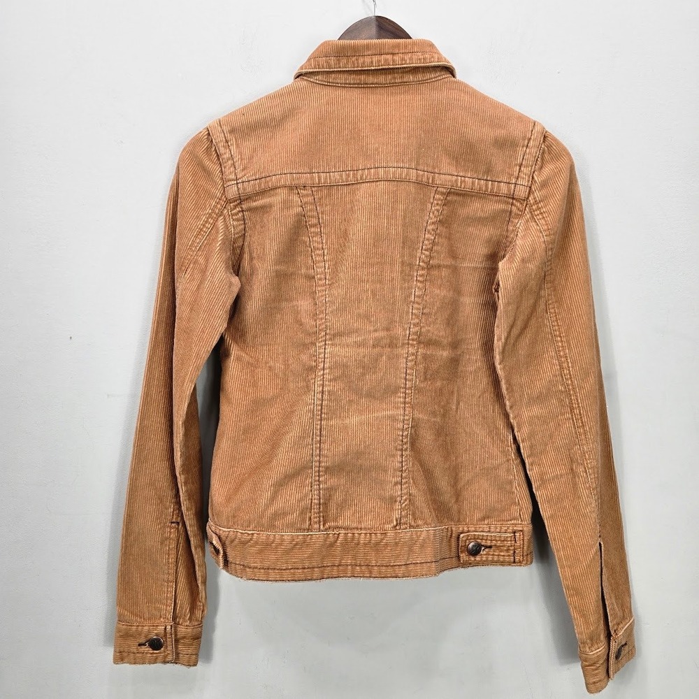 Vintage Y2K Hurley Corduroy Trucker Jacket S Brown Granola Boho Grunge Fall - Picture 3 of 11